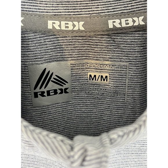 New RBX Size Medium Active Fleece 1/4 Zipper Pullover Mock Neck Long Sleeve Gray - Picture 4 of 9